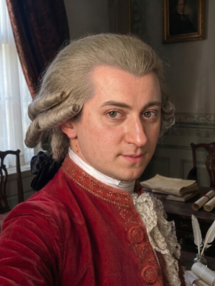 Wolfgang Amadeus Mozart fine art portrait print