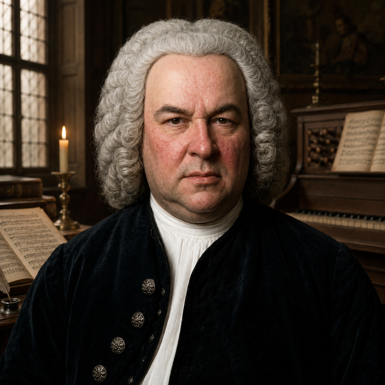 Johann Sebastian Bach Fine Art Portrait Print