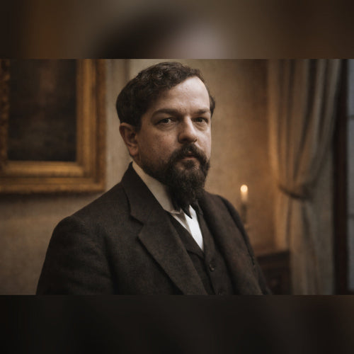 Realistic portrait of Claude Debussy