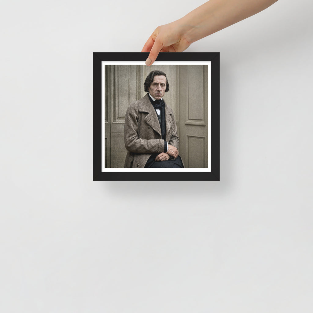 Frédéric Chopin fine art portrait print, framed