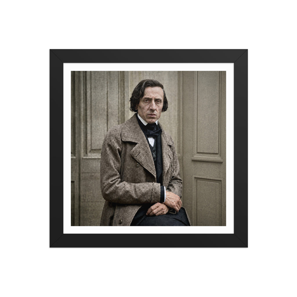 Frédéric Chopin fine art portrait print, framed