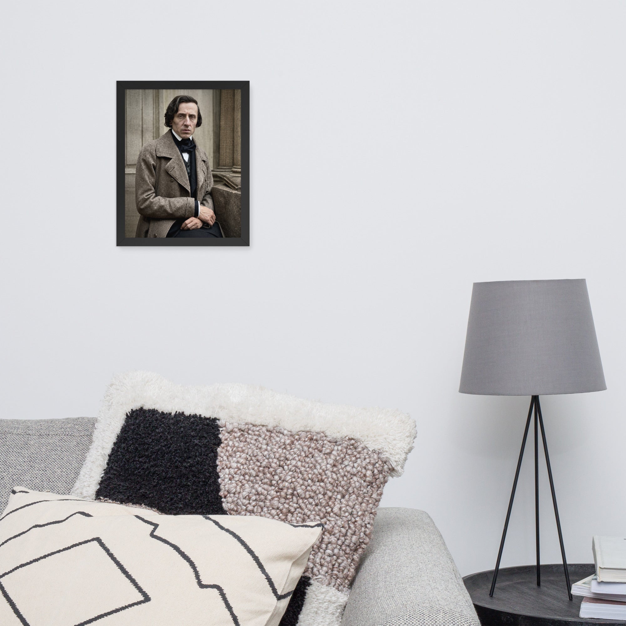 Frédéric Chopin fine art portrait print, 11x14 framed