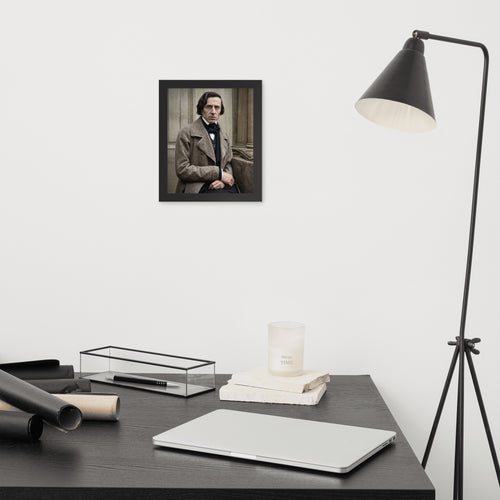 Frédéric Chopin fine art portrait print, 8x10 framed