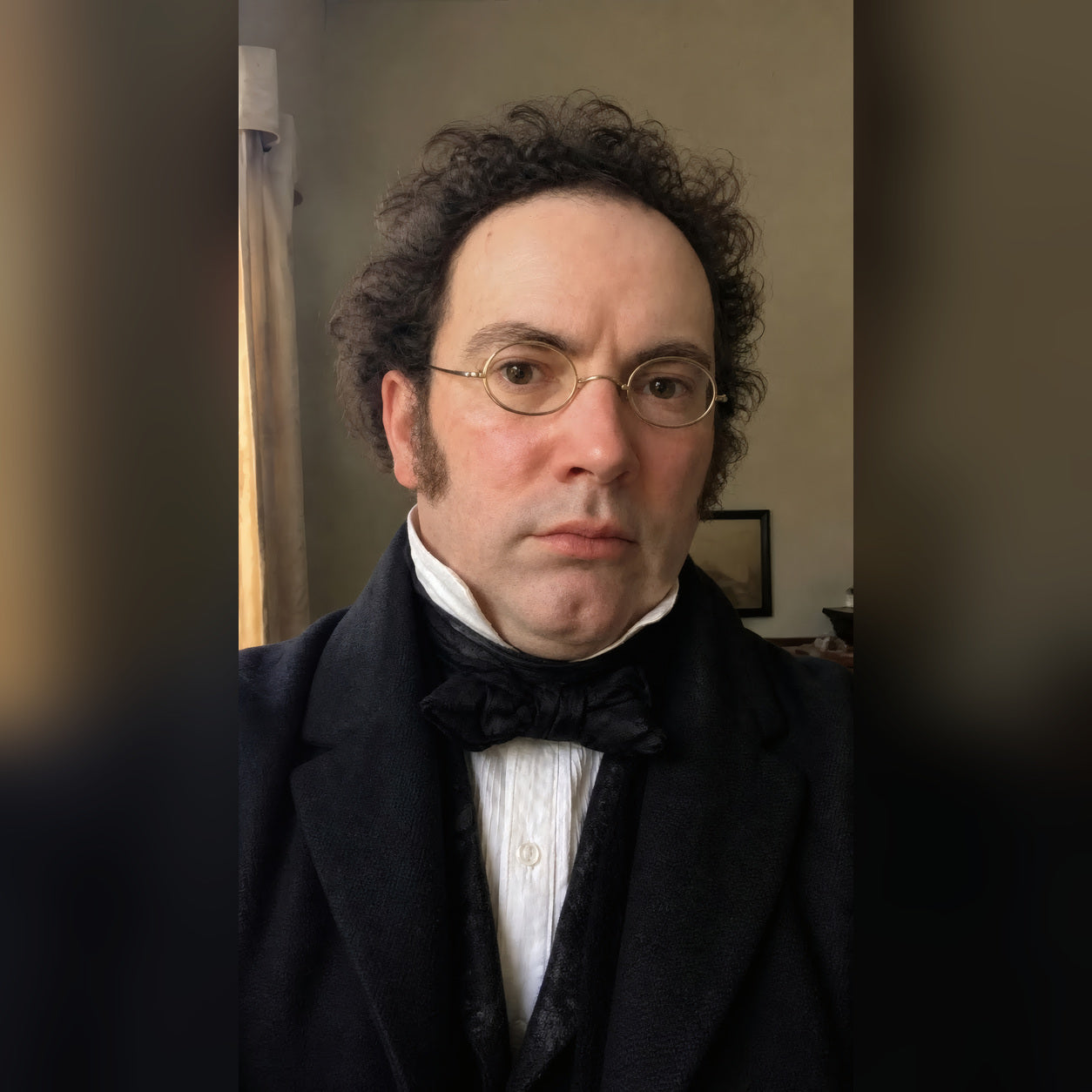 Realistic portrait of Franz Schubert